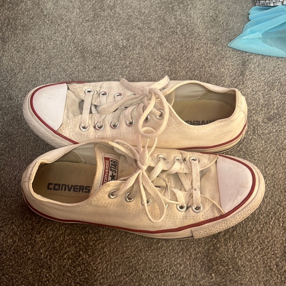 off white low top converse womens 8.5